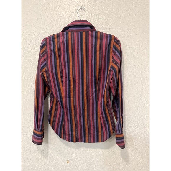 Etro Striped Long Sleeve Button-Up Top Size 40 - Picture 2 of 5